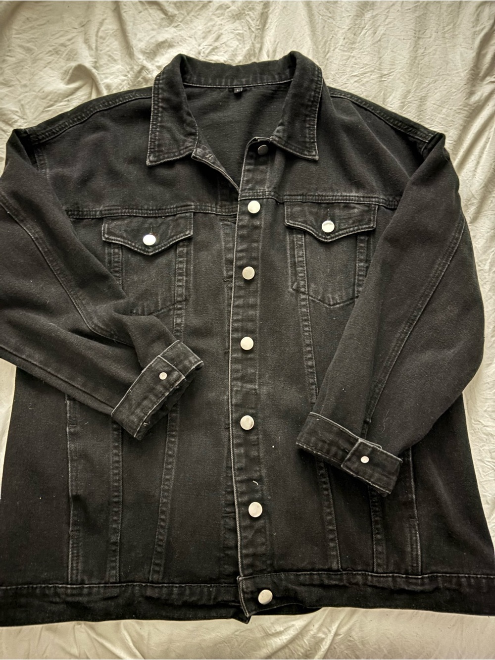 Oversized Black Denim Jacket